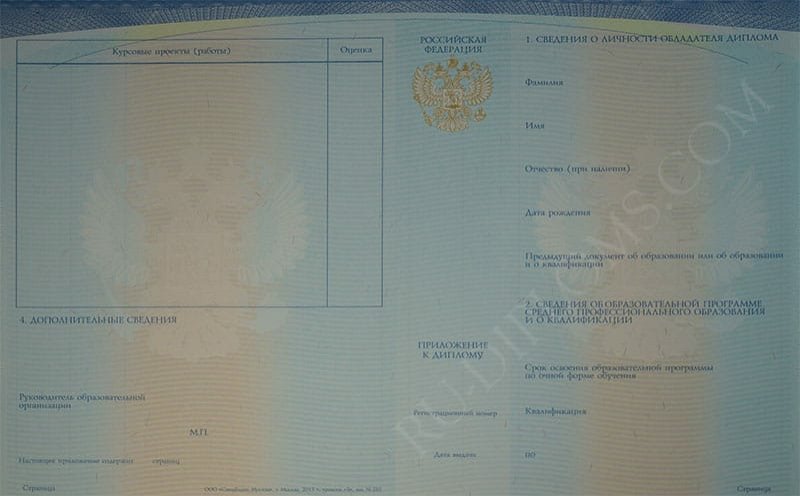 Диплом техникума или колледжа 2014-2025 НОВОГО ОБРАЗЦА 